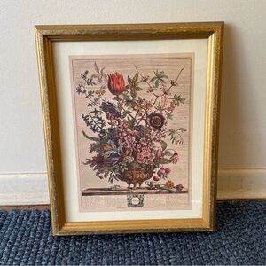 Vintage Robert Furber Twelve Months of Flowers Floral Art Print February
